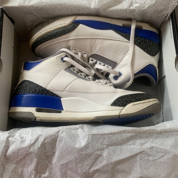 2021 Air Jordan 3 Retro Racer Blue sz 9.5 main image 4